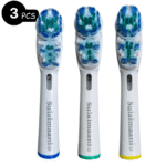 3 Piece SB-417A Double Clean Toothbrush Heads Compatible with Braun Dual Clean Oral-B Electric Toothbrush
