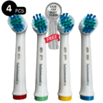 4 pieces of EB-17X Electric Toothbrush Heads with Case